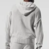 Sudadera con capucha y cremallera completa de lana y cachemira New Class - Gris perla jaspeado