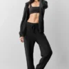 Sudadera con capucha y cremallera completa de lana y cachemira «New Class» - Negro