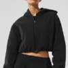 Sudadera con capucha y cremallera completa Mountain Peak corta - Negro