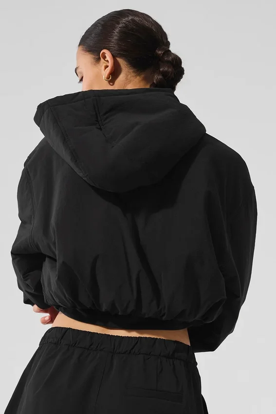 Sudadera con capucha y cremallera completa Mountain Peak corta - Negro