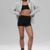 Sudadera con capucha y cremallera completa Renown de tejido grueso - Gris jaspeado deportivo