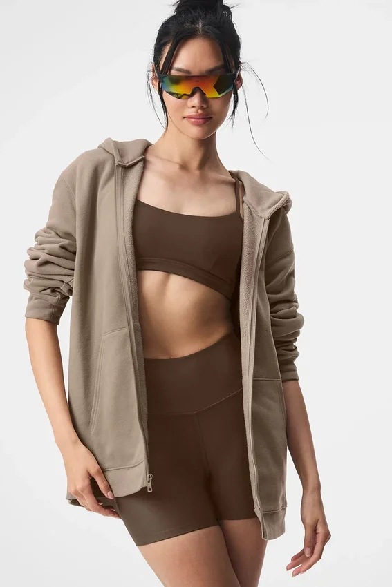 Sudadera con capucha y cremallera completa Renown - Gravel