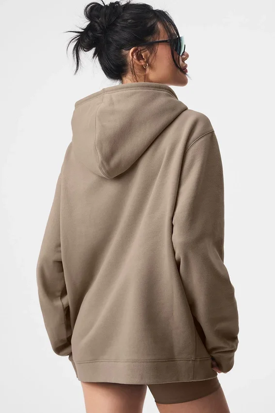 Sudadera con capucha y cremallera completa Renown - Gravel