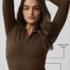Sudadera con capucha y cremallera completa Sway - Espresso