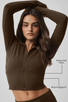 Sudadera con capucha y cremallera completa Sway – Espresso