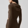 Sudadera con capucha y cremallera completa Sway - Espresso