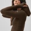 Sudadera con capucha y cremallera completa Sway - Espresso