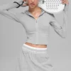 Sudadera con capucha y cremallera completa Sway - Gris jaspeado deportivo