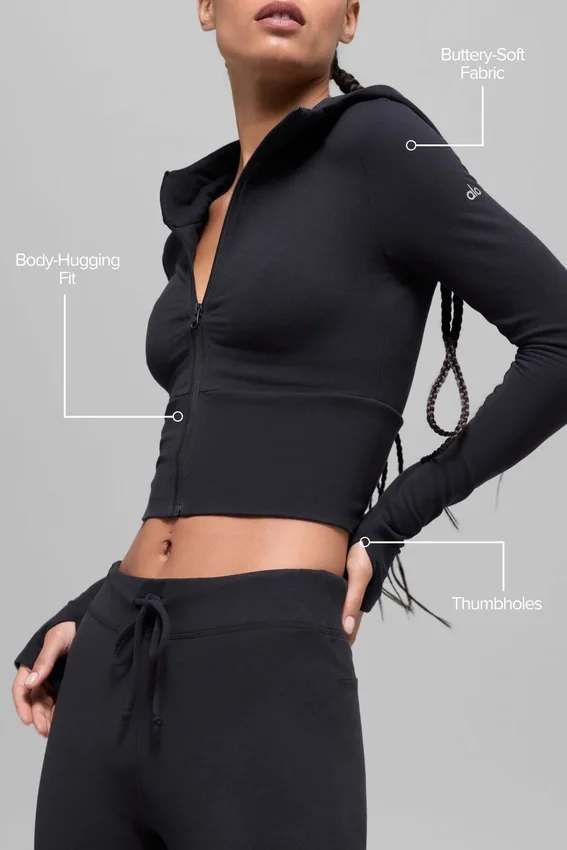 Sudadera con capucha y cremallera completa Sway - Negro