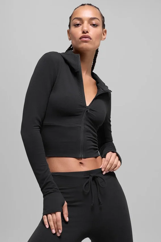 Sudadera con capucha y cremallera completa Sway - Negro