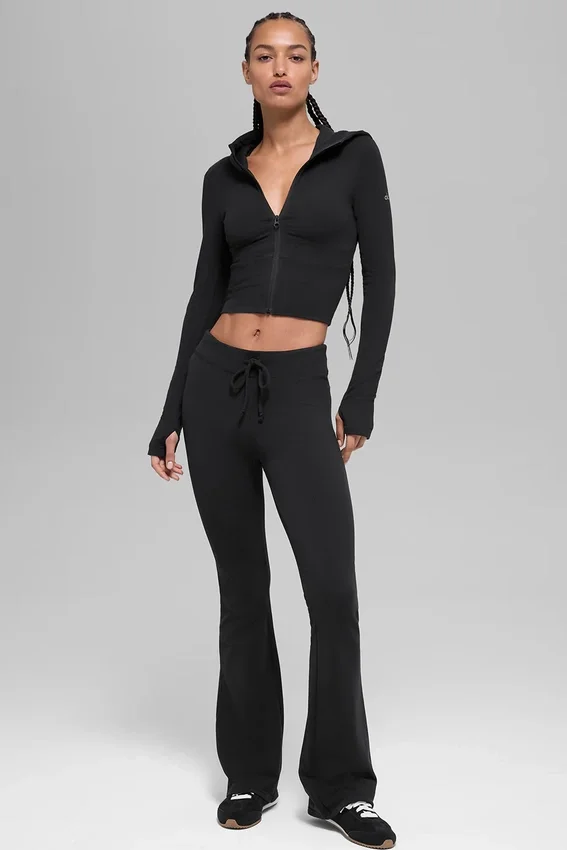 Sudadera con capucha y cremallera completa Sway - Negro