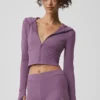 Sudadera con capucha y cremallera completa Sway - Plum Kiss