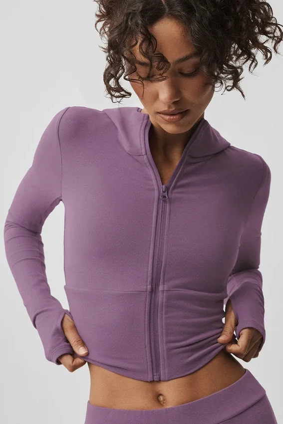 Sudadera con capucha y cremallera completa Sway - Plum Kiss