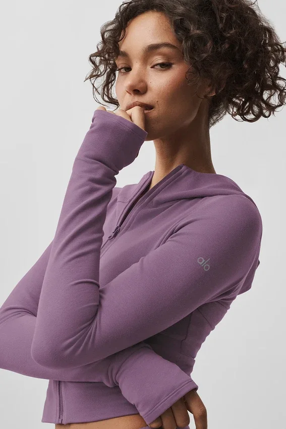 Sudadera con capucha y cremallera completa Sway - Plum Kiss