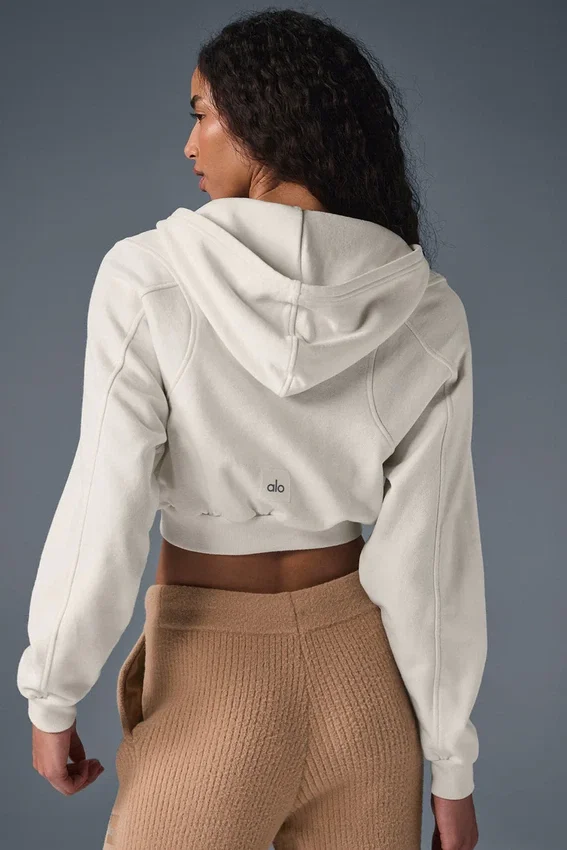 Sudadera con capucha y cremallera Sweet Escape - Marfil