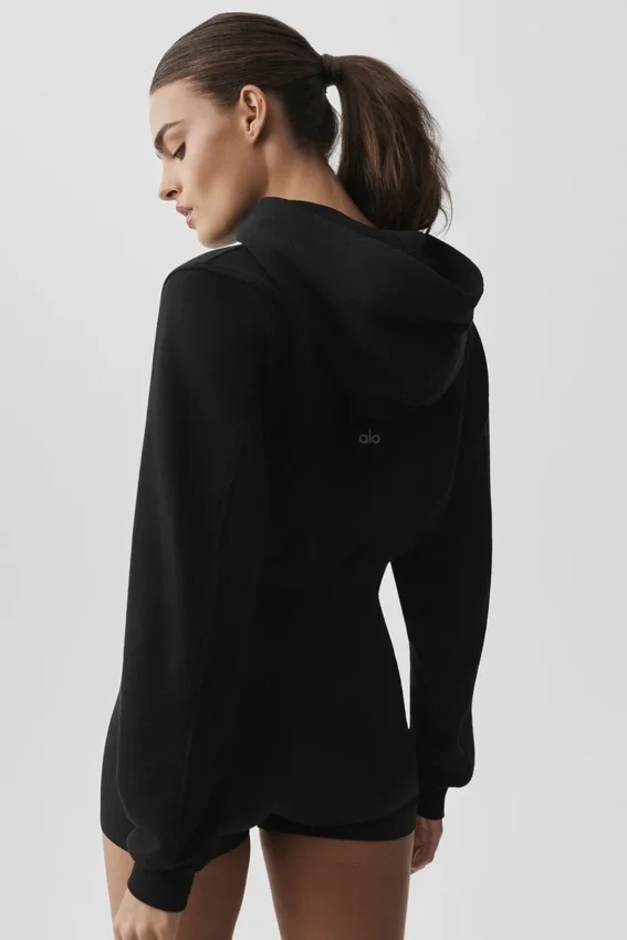 Sudadera con capucha y cremallera Sweet Escape - Negro