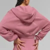 Sudadera con capucha y cremallera Sweet Escape - Rosa silvestre