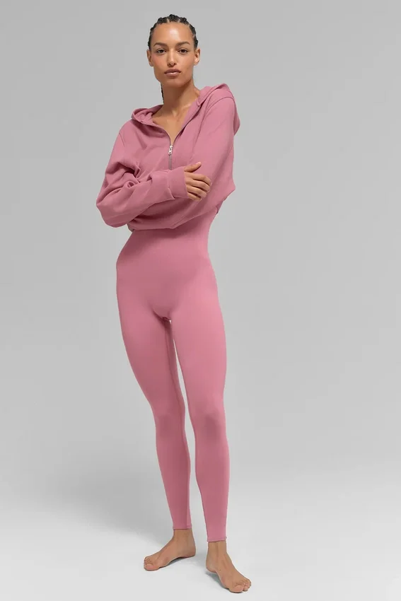 Sudadera con capucha y cremallera Sweet Escape - Rosa silvestre