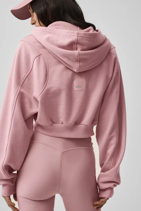 Sudadera con capucha y cremallera Sweet Escape - Rosa vintage