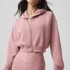 Sudadera con capucha y cremallera Sweet Escape - Rosa vintage