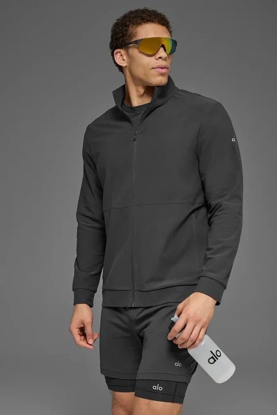 Sudadera Conquer Max con cuello alto y cremallera completa - Antracita