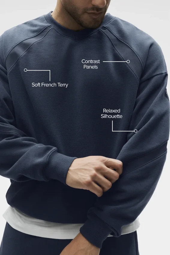 Sudadera Field de cuello redondo - Azul marino