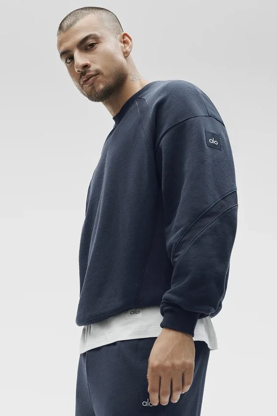 Sudadera Field de cuello redondo - Azul marino