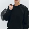 Sudadera Field de cuello redondo - Negro