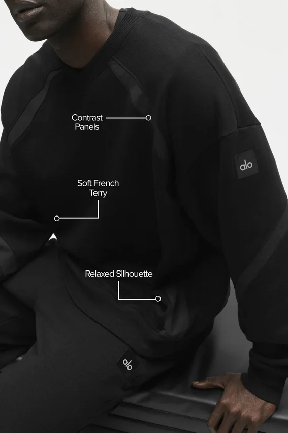 Sudadera Field de cuello redondo - Negro