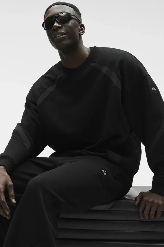 Sudadera Field de cuello redondo - Negro