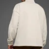 Sudadera Renown de tejido grueso con cremallera de un cuarto - Color hueso