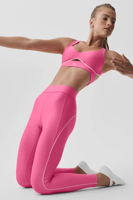 High-Waist 7/8 Speedwork Leggings de Airlift - Rosa Paraíso