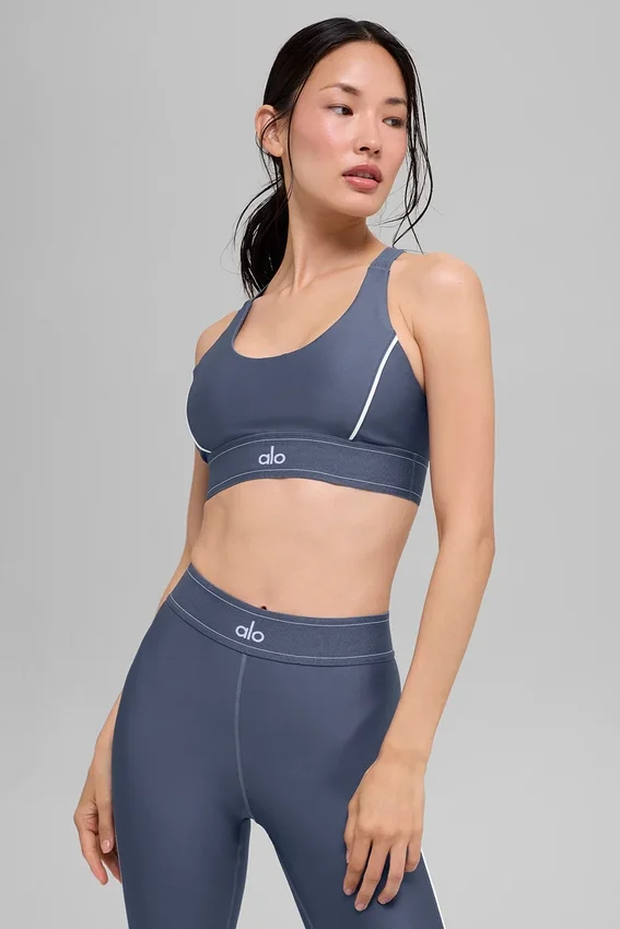 Sujetador «Airlift Suit up» - Azul piedra/Blanco