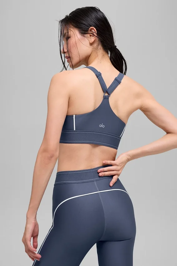 Sujetador «Airlift Suit up» - Azul piedra/Blanco