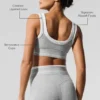 Sujetador Alosoft Better Together - Gris jaspeado deportivo/Blanco