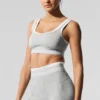 Sujetador Alosoft Better Together - Gris jaspeado deportivo/Blanco