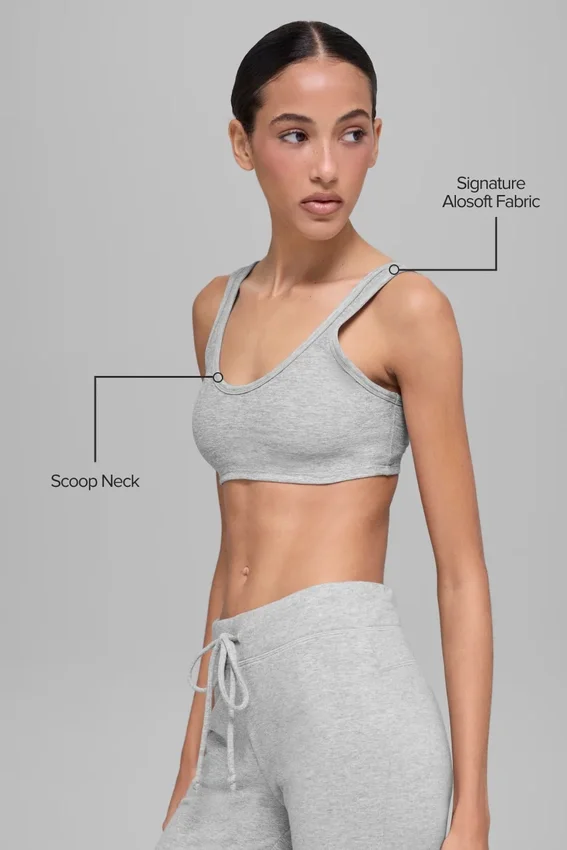 Sujetador Alosoft Center Stage - Gris jaspeado deportivo