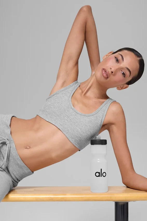 Sujetador Alosoft Center Stage - Gris jaspeado deportivo