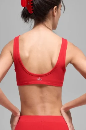 Sujetador Alosoft Center Stage – Rojo brillante