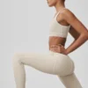 Sujetador Alosoft Heart Throb - Gris avena jaspeado/Blanco