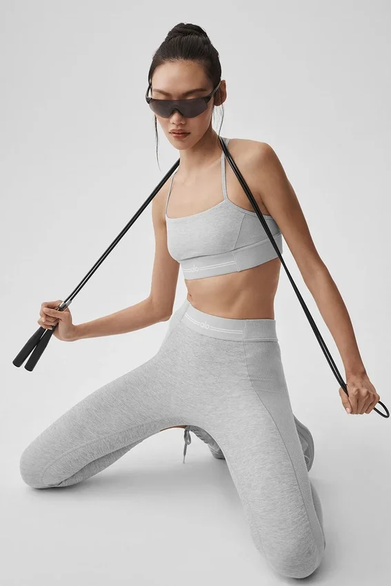 Sujetador Alosoft Relay - Gris jaspeado deportivo/Blanco