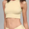 Sujetador de cuello alto Seamless Delight - Amarillo Candlelight