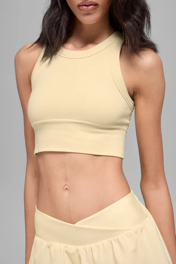 Sujetador de cuello alto Seamless Delight - Amarillo Candlelight