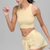 Sujetador de cuello alto Seamless Delight - Amarillo Candlelight