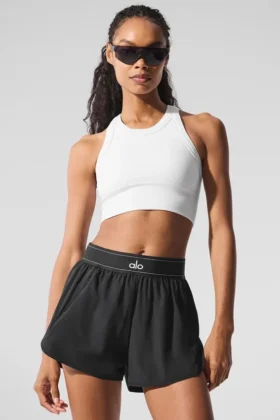 Sujetador de cuello alto Seamless Delight – Blanco