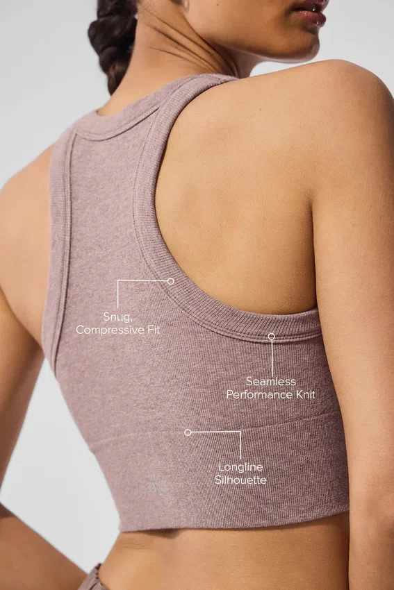 Sujetador de cuello alto Seamless Delight - Gris champiñón