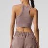 Sujetador de cuello alto Seamless Delight - Gris champiñón