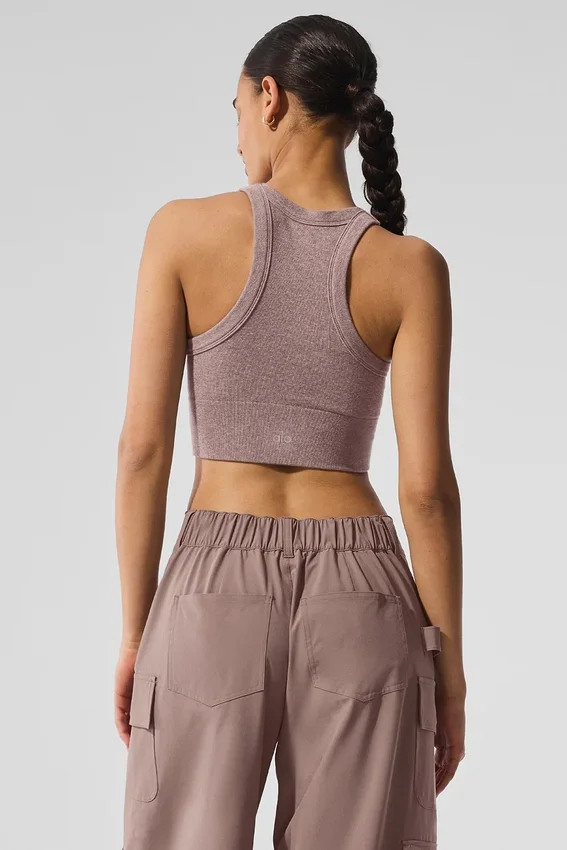 Sujetador de cuello alto Seamless Delight - Gris champiñón