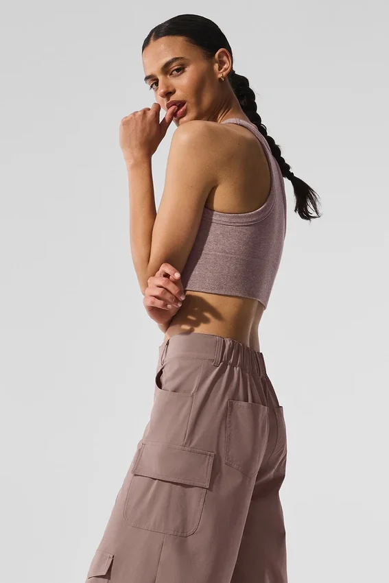 Sujetador de cuello alto Seamless Delight - Gris champiñón