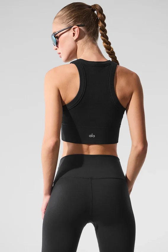 Sujetador de cuello alto Seamless Delight - Negro